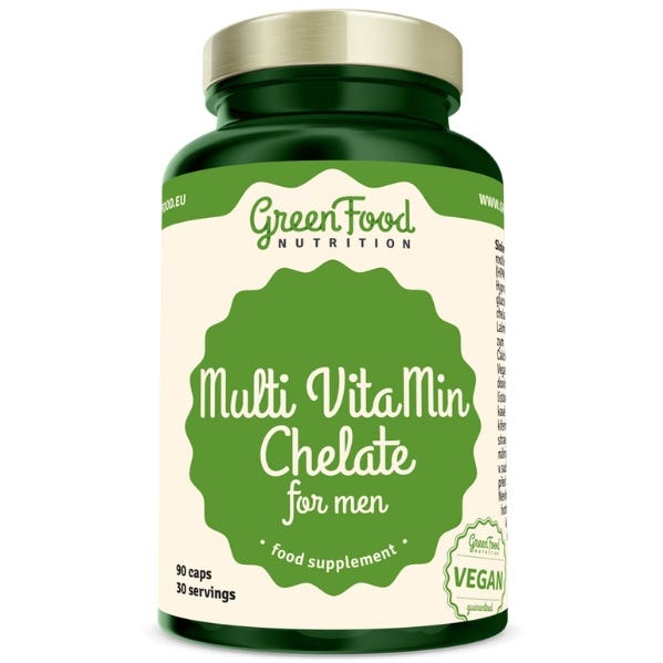 GreenFood Nutrition Multi VitaMin Chelát pro muže 90 kapslí
