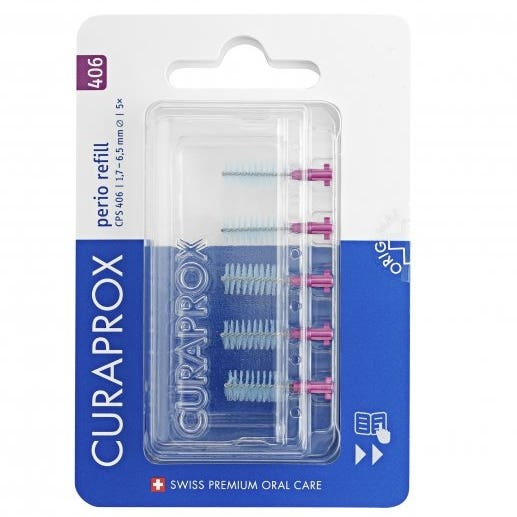 Curaprox CPS 406 Perio refill mezizubní kartáček tmavě růžový 5 ks