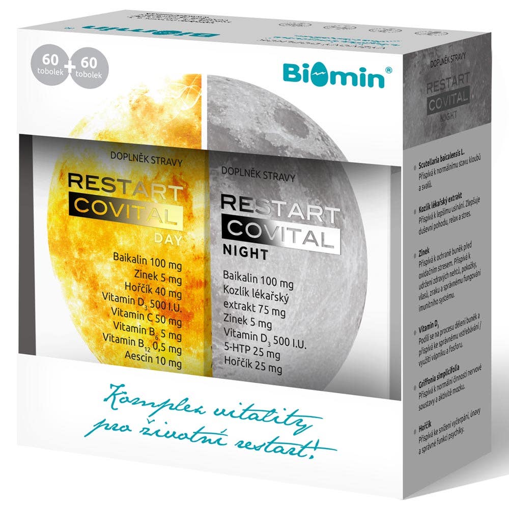 Biomin Restart Covital Day & Night 60+60 tobolek