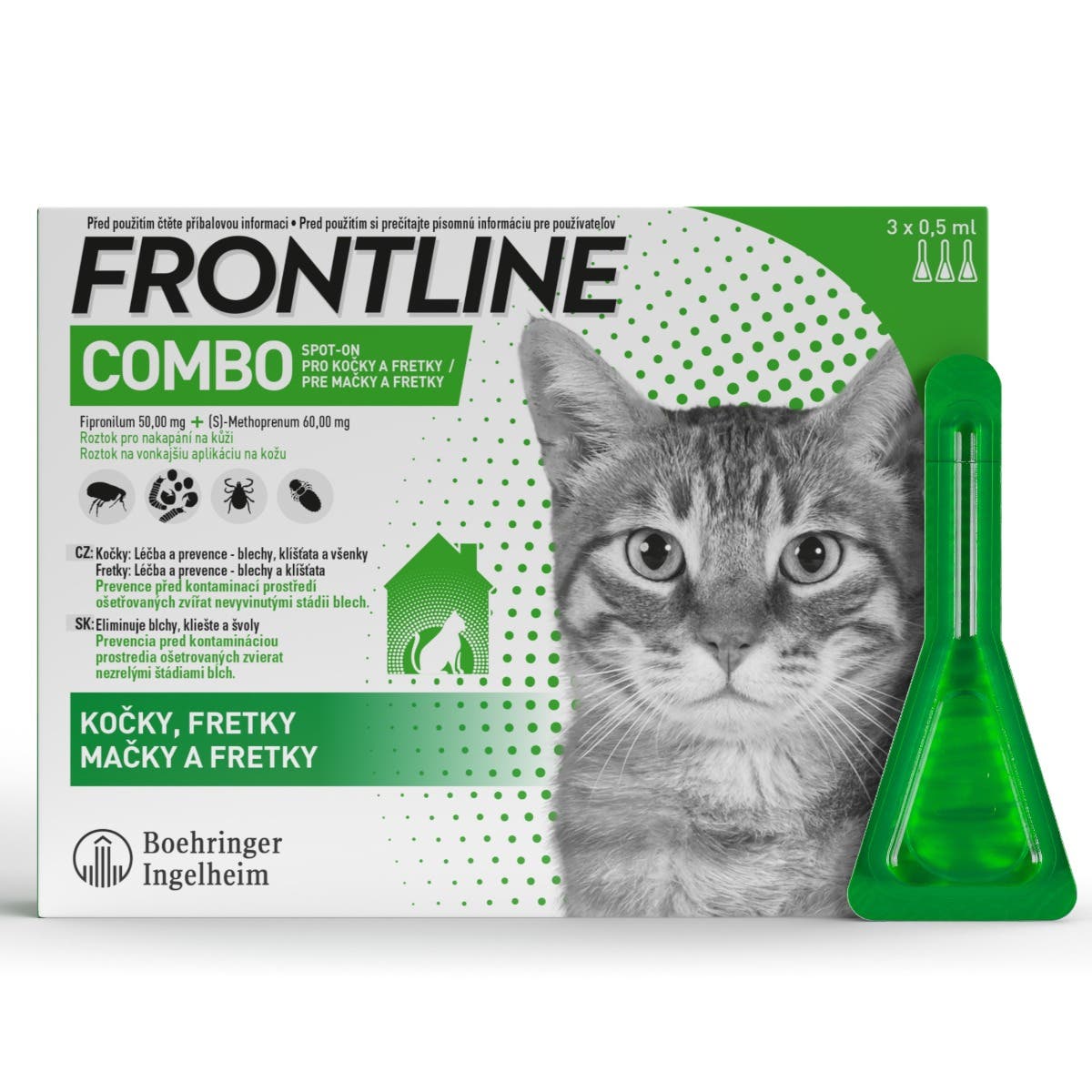 FRONTLINE COMBO spot-on pro kočky - 3x0,5ml