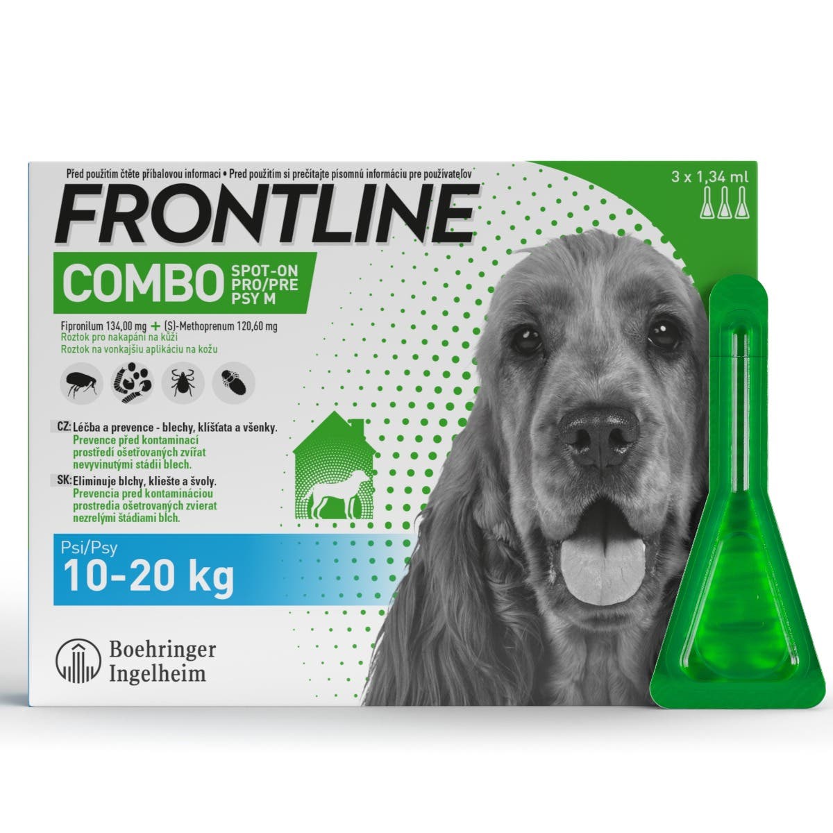 Frontline Combo Spot on Dog 10-20kg pipet.3x1.34ml koupíte na Vitalpoint.cz