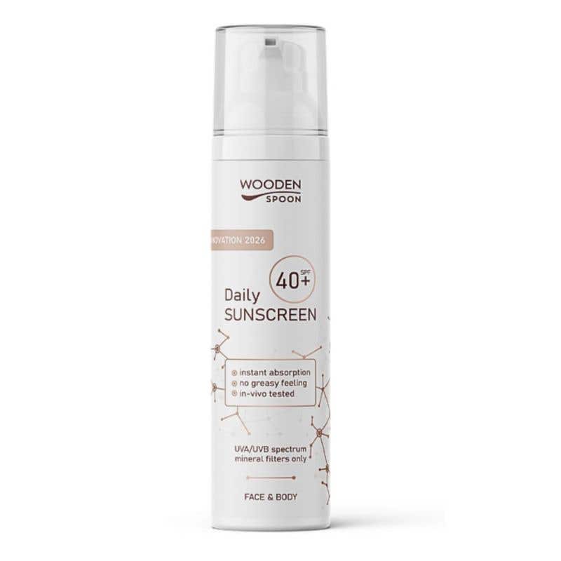 Wooden Spoon Minerální opalovací krém na obličej Light and Dry SPF 40 100 ml