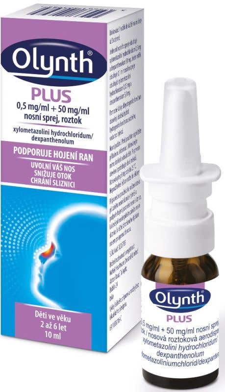 Olynth Nosový sprej Plus 0,5 ml/ml + 50 mg/ml roztok 10 ml