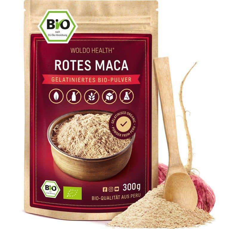 WoldoHealth Maca červená prášek BIO 300 g
