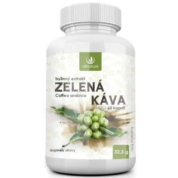 Allnature Zelená káva bylinný extrakt 60 kapslí