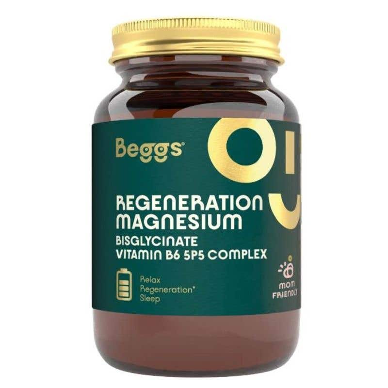 Beggs Magnesium bisglycinate a Vitamín B6 P5P Complex 60 kapslí