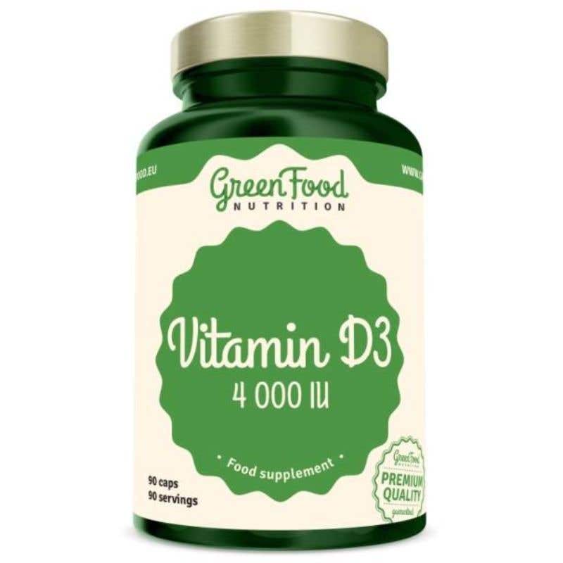 GreenFood Nutrition Vitamín D3 4000 IU 90 kapslí