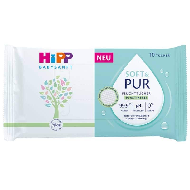 HiPP Babysanft Čistící vlhčené ubrousky Soft & Pur 10 ks