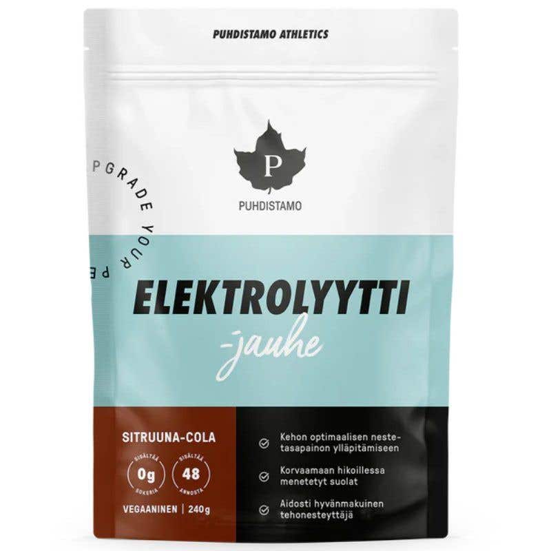Puhdistamo Electrolyte Powder – lemon cola 240 g 