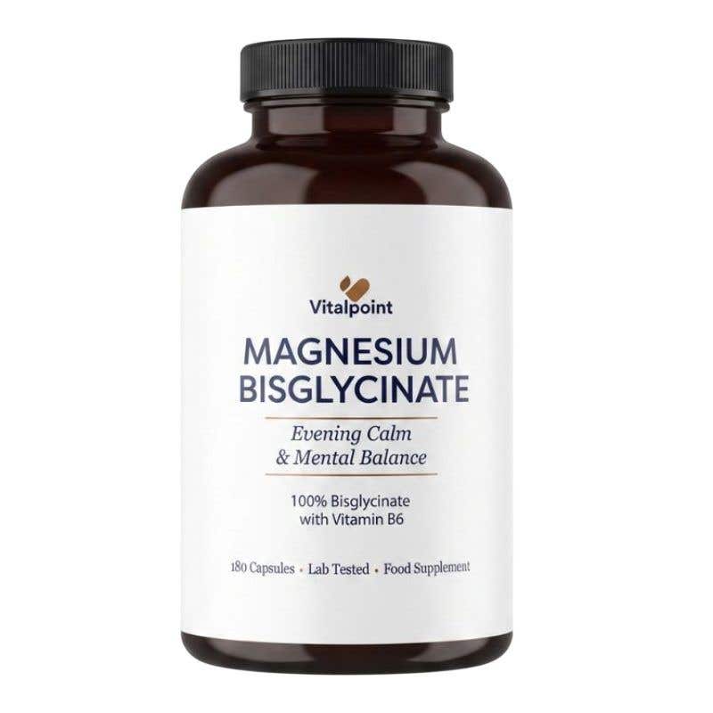 Vitalpoint Premium Magnesium Bisglycinate + B6 180 kapslí