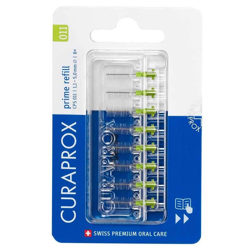 Curaprox CPS 011 prime refill mezizubní kartáčky 8 ks světle zelené