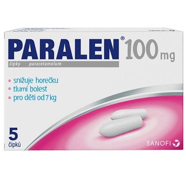 Paralen 100 mg 5 čípků