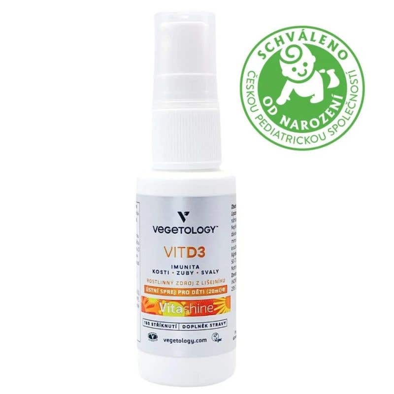 Vegetology Vitamín D3 Vitashine ve spreji 1000 IU 20 ml