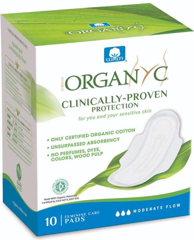 Organyc Dámské vložky s křidélky denní 10 ks