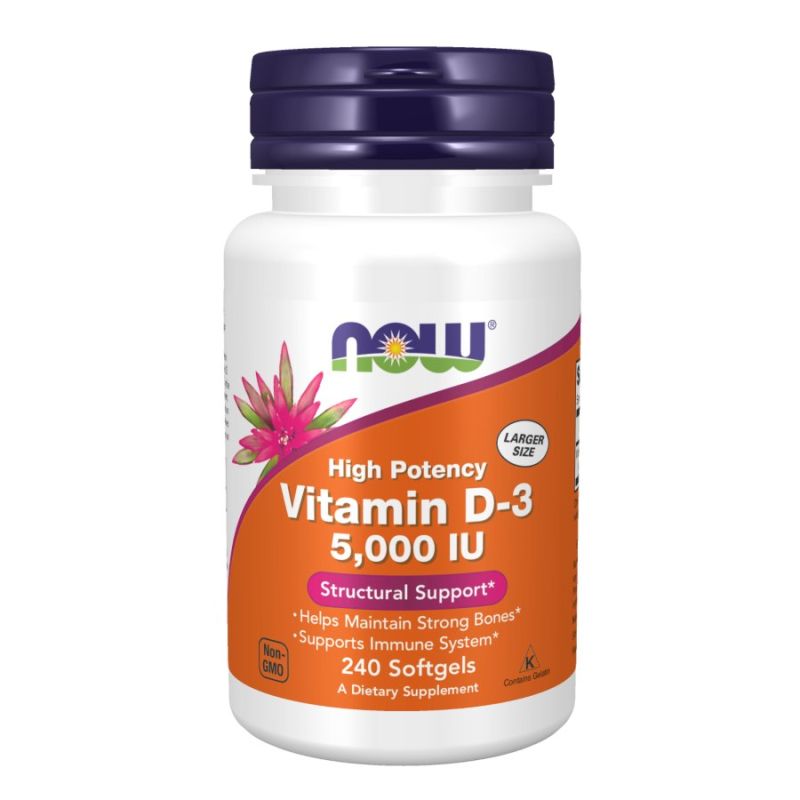 Now Foods Vitamin D3 5000 IU 240 softgel kapslí