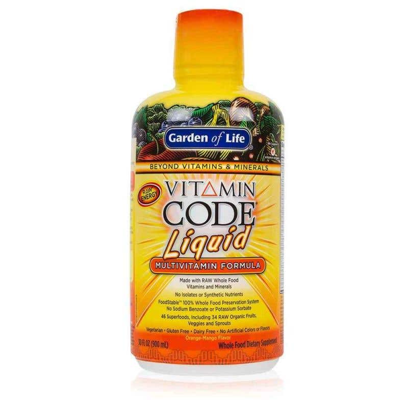 Garden of Life Vitamin Code - tekutý multivitamín pomeranč a mango RAW 900ml