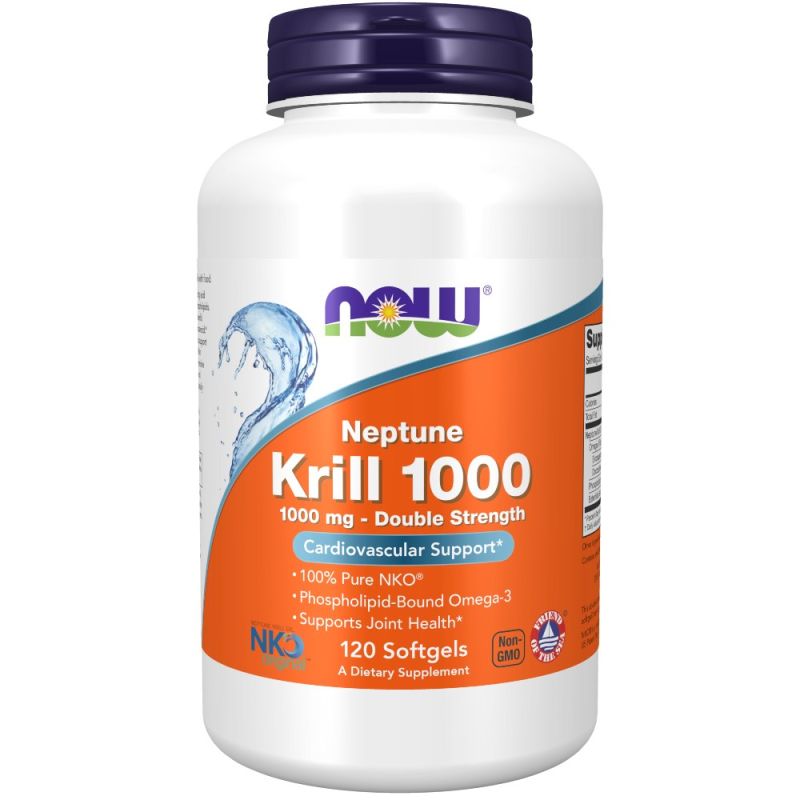 Now Foods Krill Oil Neptune - olej z krilu Double Strength 1000 mg 120 softgel kapslí
