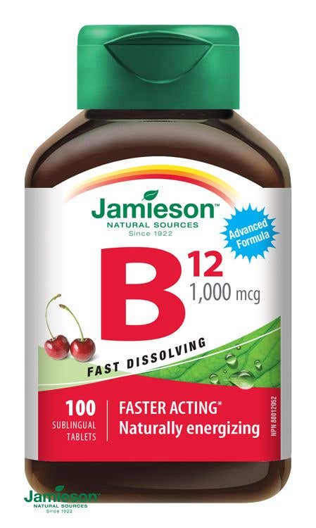Jamieson Vitamín B12 1000 µg třešeň 100 tablet