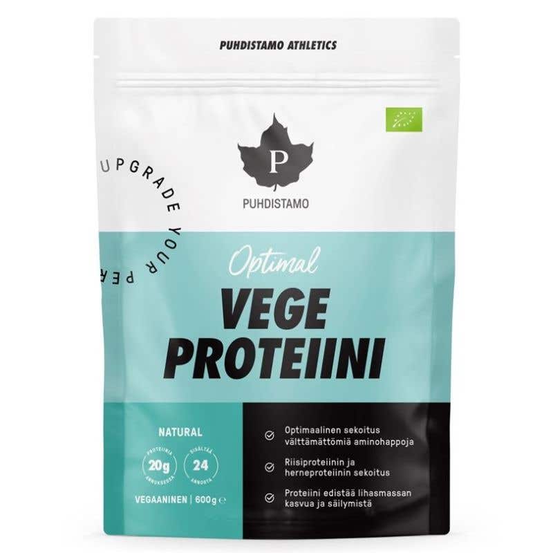 Puhdistamo Optimal Vegan Protein natural BIO 600 g