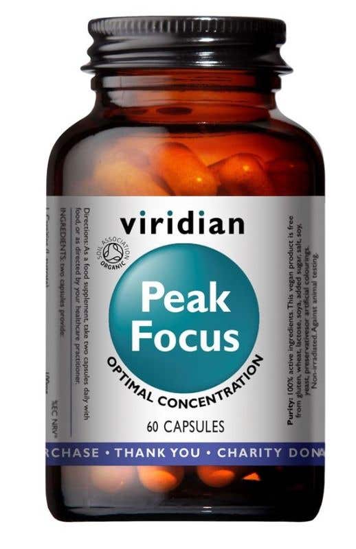 Viridian Peak Focus Organic - BIO pro Normální kognitivní funkce 60 kapslí 