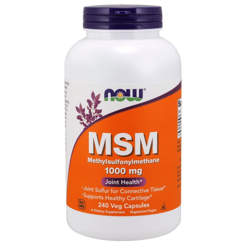 Now Foods MSM Methylsulfonylmethan 1000 mg 240 rostlinných kapslí