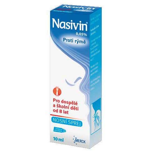 Nasivin Nosní sprej 0,05% pro dospělé a děti od 8 let 10ml 