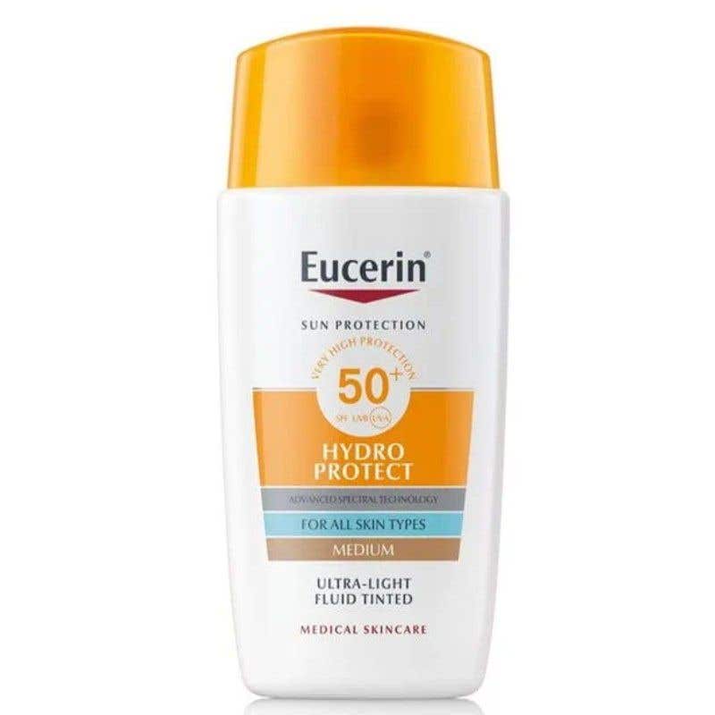 Eucerin Sun Ultra lehký Fluid na opalování na obličej Hydro Protect SPF 50+ – tmavý 50 ml