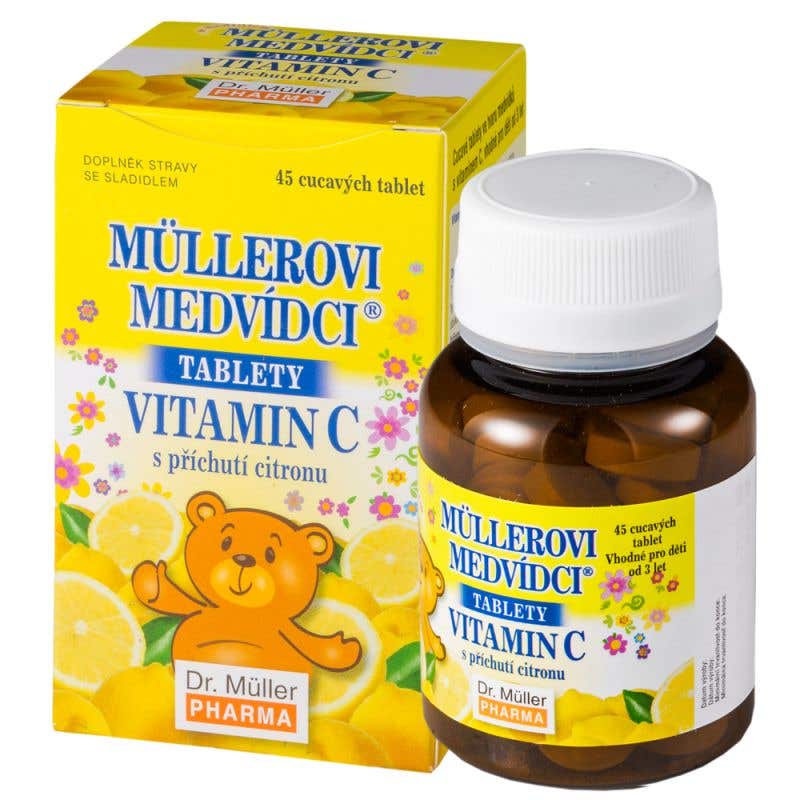 Dr. Müller Müllerovi medvídci s vitamínem C citron 45 tablet