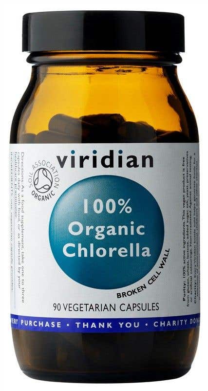 Viridian Chlorella 400 mg BIO 90 kapslí 