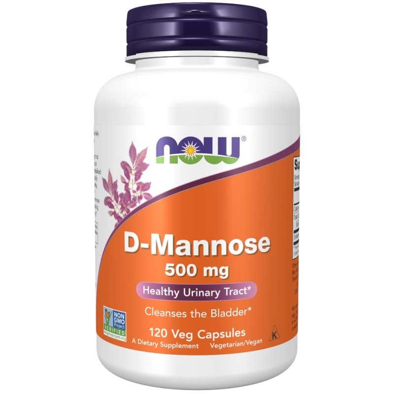 Now Foods D-Manóza 500 mg 120 rostlinných kapslí