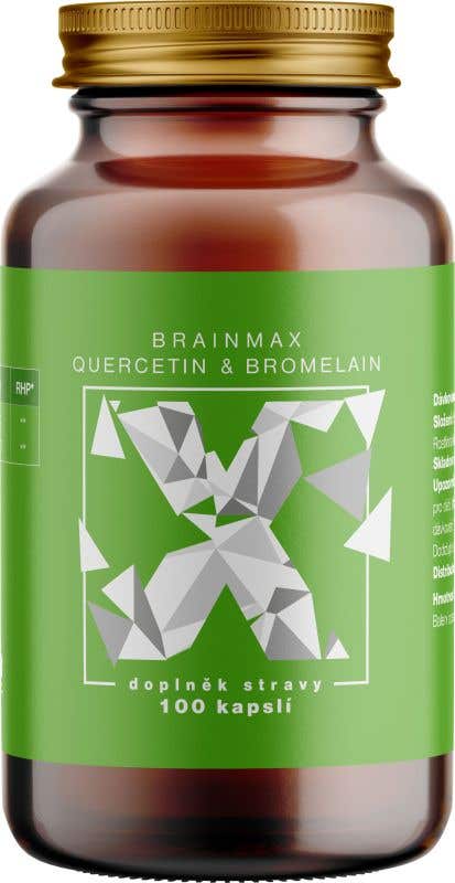 BrainMax Quercetin & Bromelain Kvercetin a Bromelain 100 rostlinných kapslí