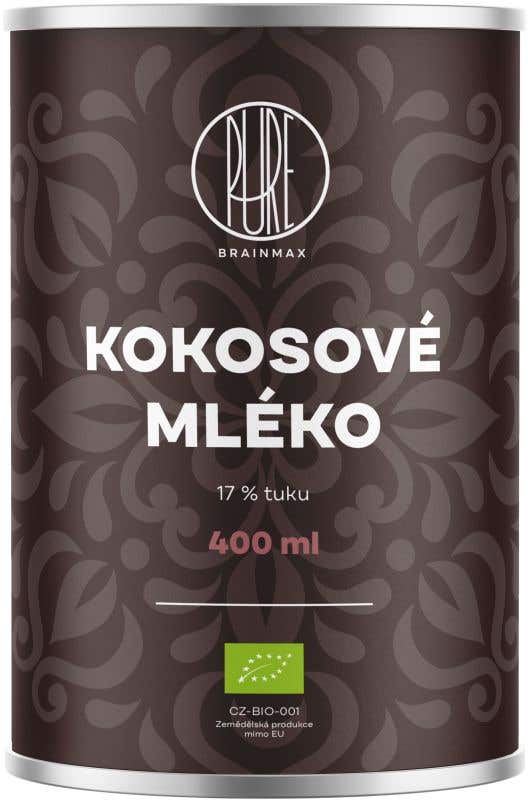 BrainMax Pure Kokosové mléko 17 % tuku BIO 400 ml