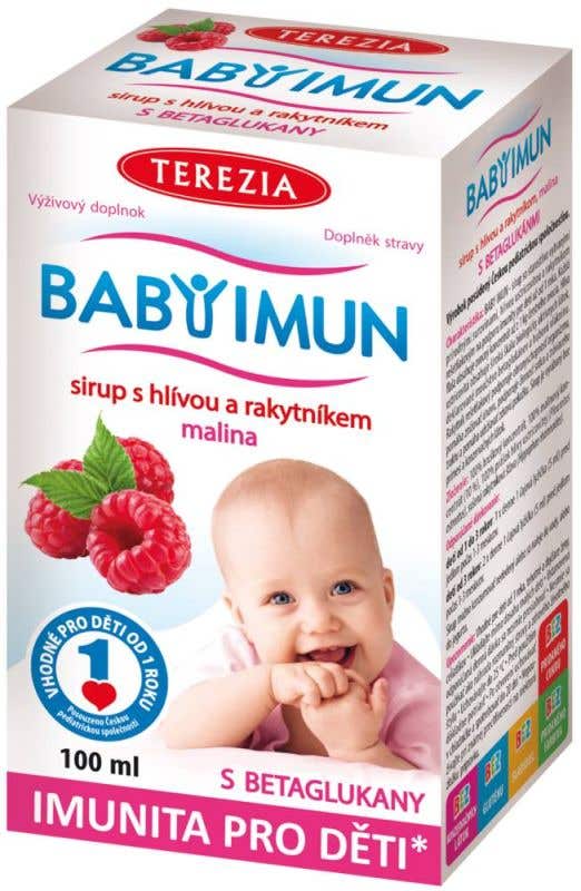 Terezia Baby Imun sirup s hlívou a rakytníkem malina 100 ml