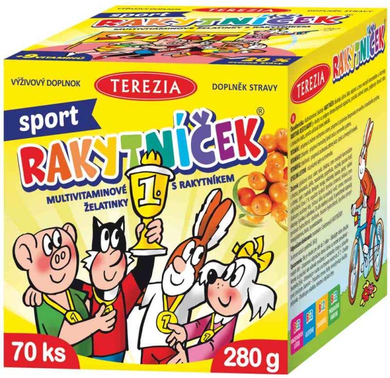 Terezia Rakytníček multivitamínovej želatinky s rakytníkom šport 70 ks