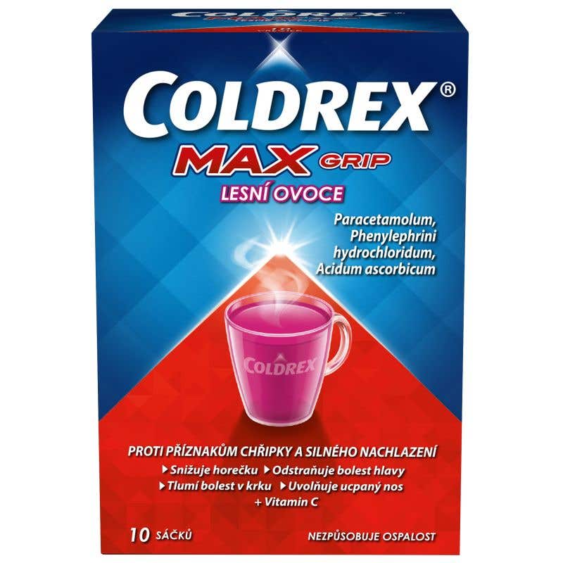 Coldrex maxgrip lesní ovoce 10 ks
