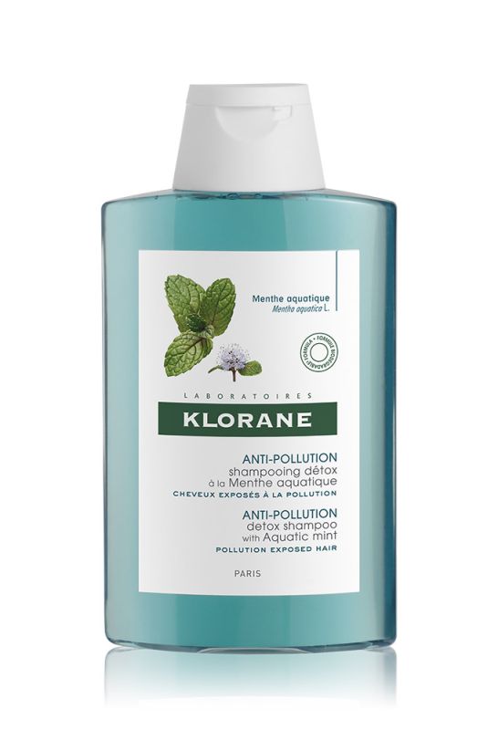 Klorane Detoxikační šampon s mátou vodní – pro vlasy vystavené znečištěnému ovzduší 200 ml