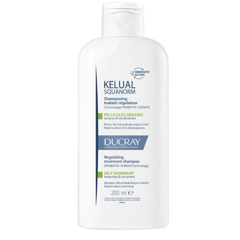 Ducray Kelual Squanorm Seboregulační pečující šampon proti mastným lupům 200 ml