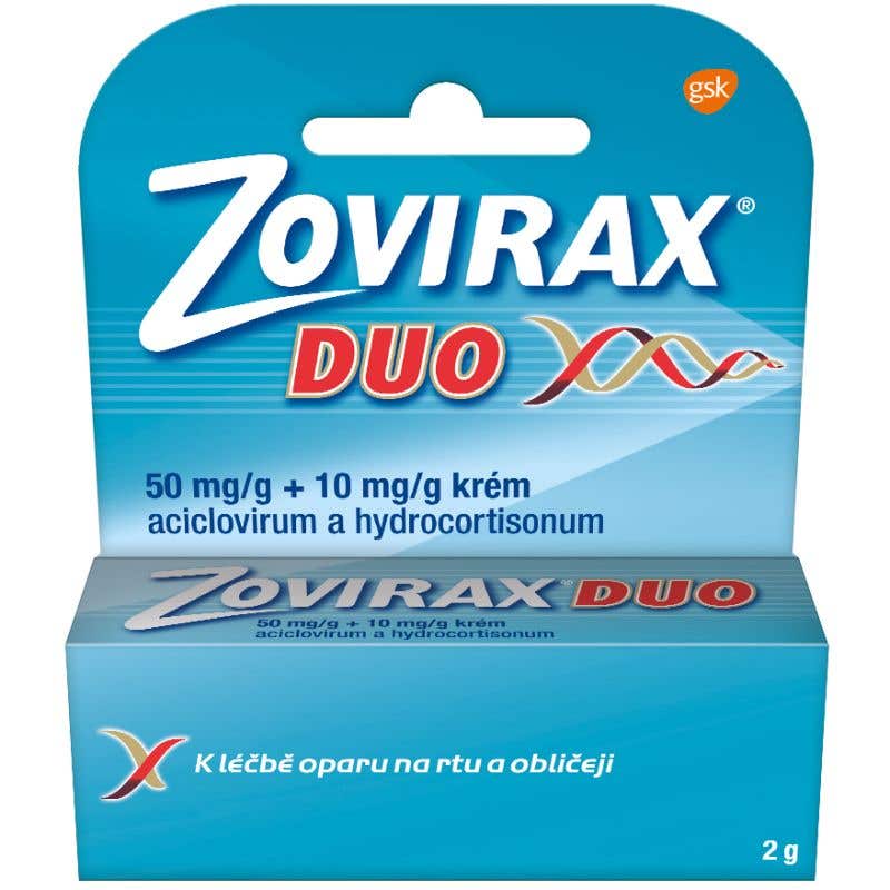 Zovirax duo 50mg/g+10mg/g krém 2g II
