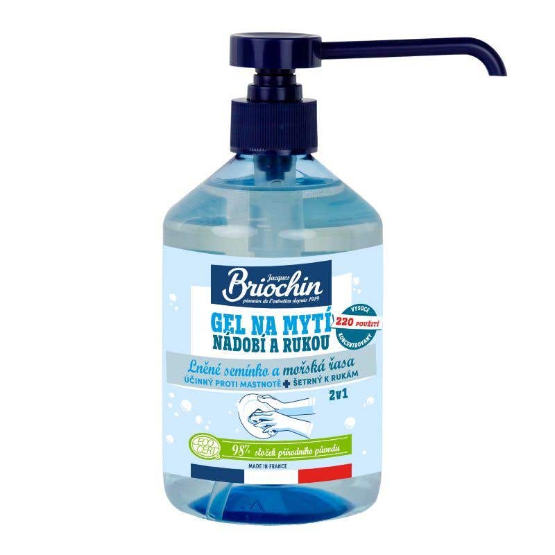 Briochin Gel na mytí nádobí i rukou 2v1 – moře 500 ml
