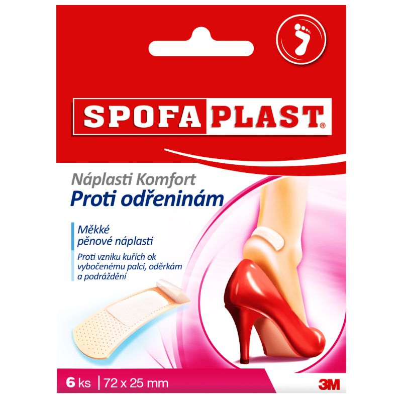 3M Spofaplast 186 Náplasti Komfort proti odřeninám 6 ks