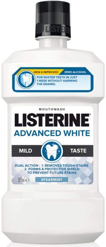 Listerine Advance White Mild Taste ústní voda 500 ml