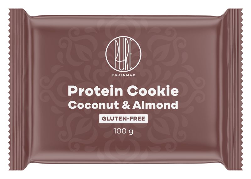 BrainMax Pure Protein Cookie - Proteinová sušenka s kokosem a mandlemi 100 g
