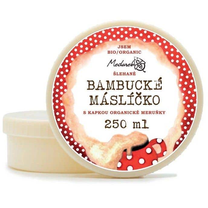 Medarek Šlehané bambucké máslíčko s kapkou meruňky BIO 250 ml