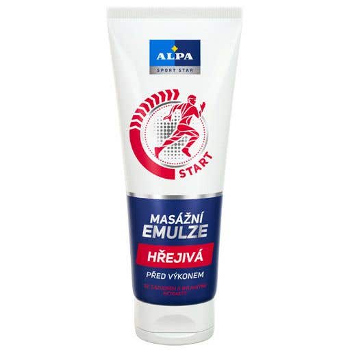 Alpa Masážní emulze hřejivá se zázvorem a bylinnými extrakty 210 ml
