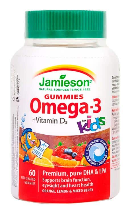 Jamieson Omega-3 Kids Gummies želatinové pastilky pro děti 60 pastilek