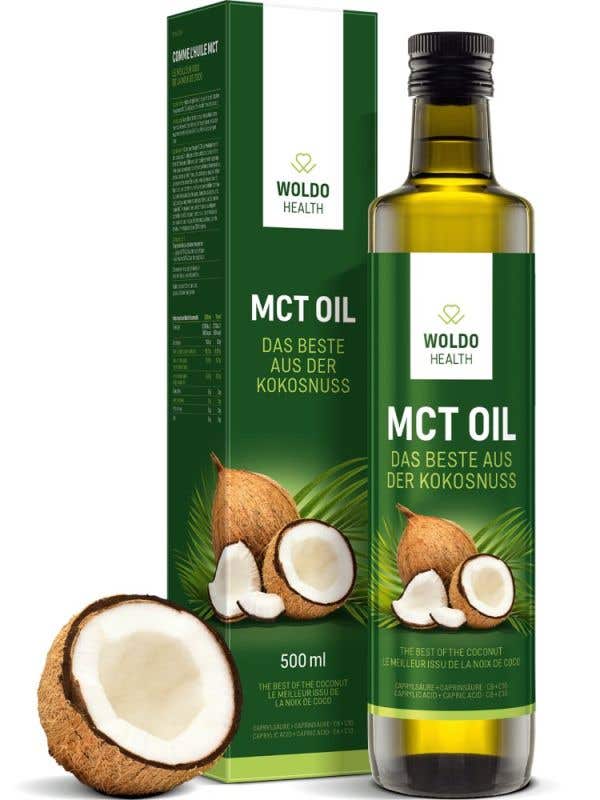 Woldohealth MCT olej 100% kokosového oleje 500 ml