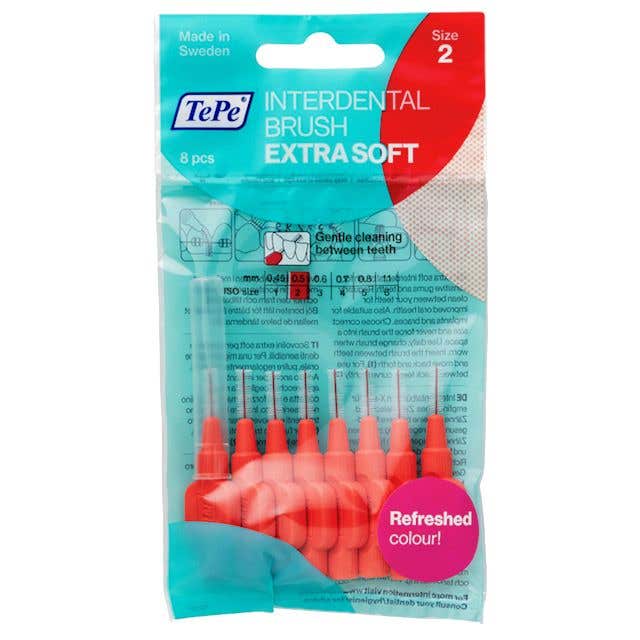 TePe Extra soft mezizubní kartáčky 0,5 mm světle červené, 8 ks