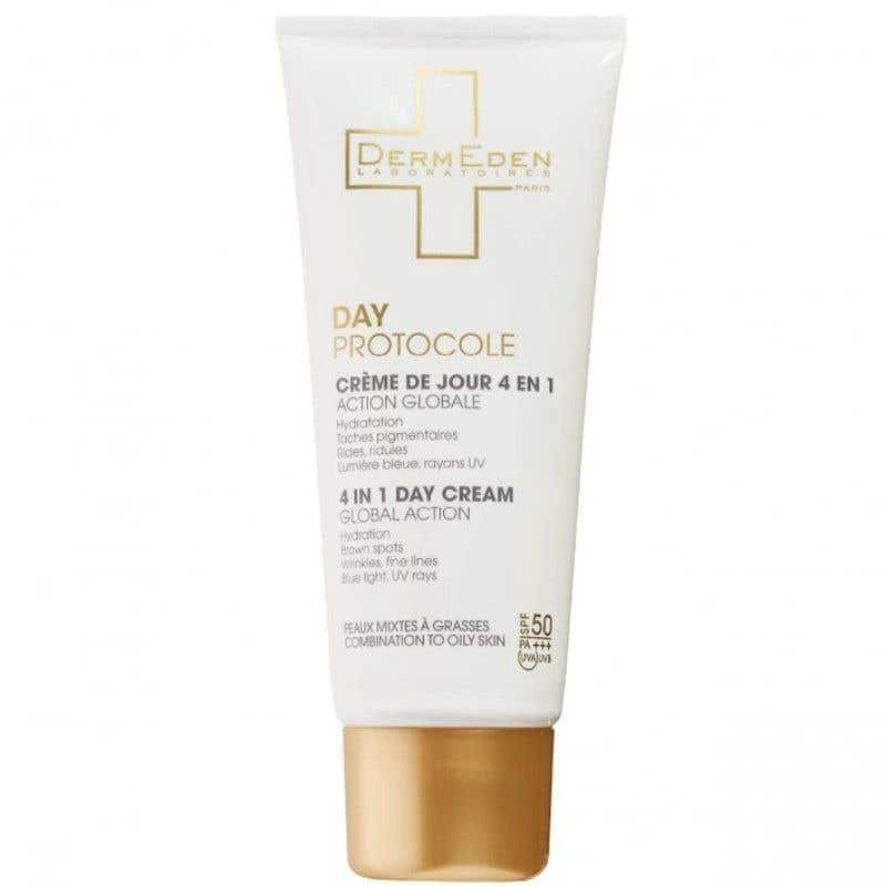 DermEden Denní krém 4 v 1 pro smíšenou a mastnou pleť SPF 50 50 ml