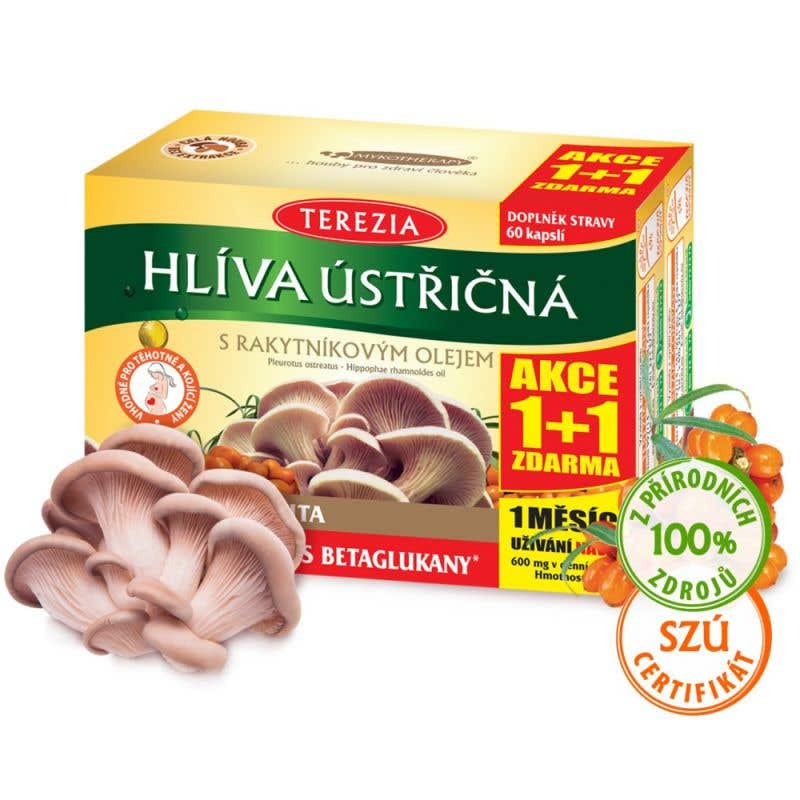 Terezia Hliva ustricová s rakytíkovým olejom 60 kapsúl akcia 1+1