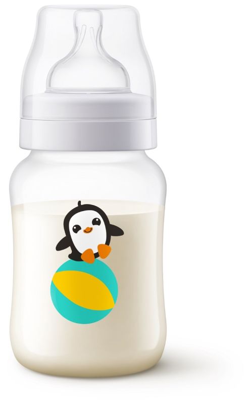 Avent Láhev Anti-colic 260ml s tučňákem